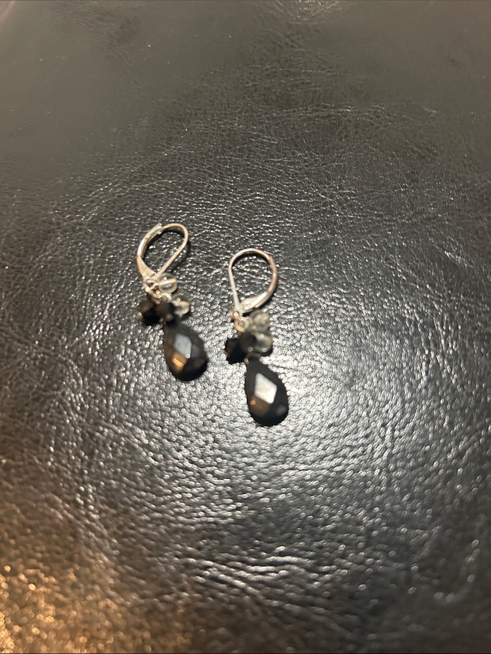 Elegant Black Crystal Drop Earrings - Women Jewelry